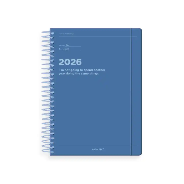 Antartik Manifest Agenda Espiral A5+ 2026 Día Página Azul Papel 80g FSC 1