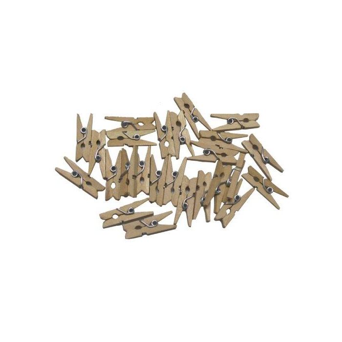 Pinzas Smart Madera Natural Pack De 30