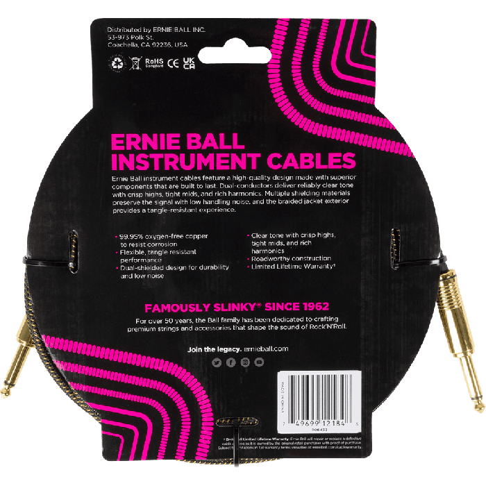 Cable Eb Instrumento Trenzado Jack-Jack Ss 5,5 M - Pay Dirt 1 Cable Eb Instrumento Trenzado Jack-Jack Ss 5,5 M - Pay Dirt 1