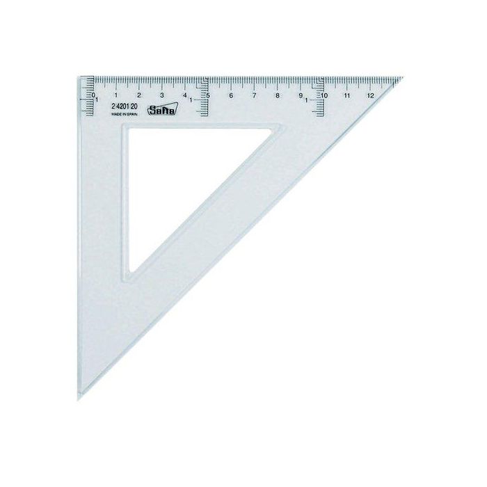 Escuadra Cristal Safta 20 Centimetros 20 unidades
