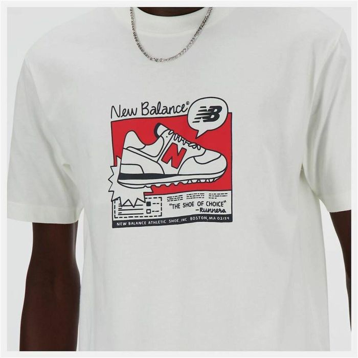 Camiseta de Manga Corta Hombre New Balance MT41593 SST Blanco (S) 1 Camiseta de Manga Corta Hombre New Balance MT41593 SST Blanco (S) 1