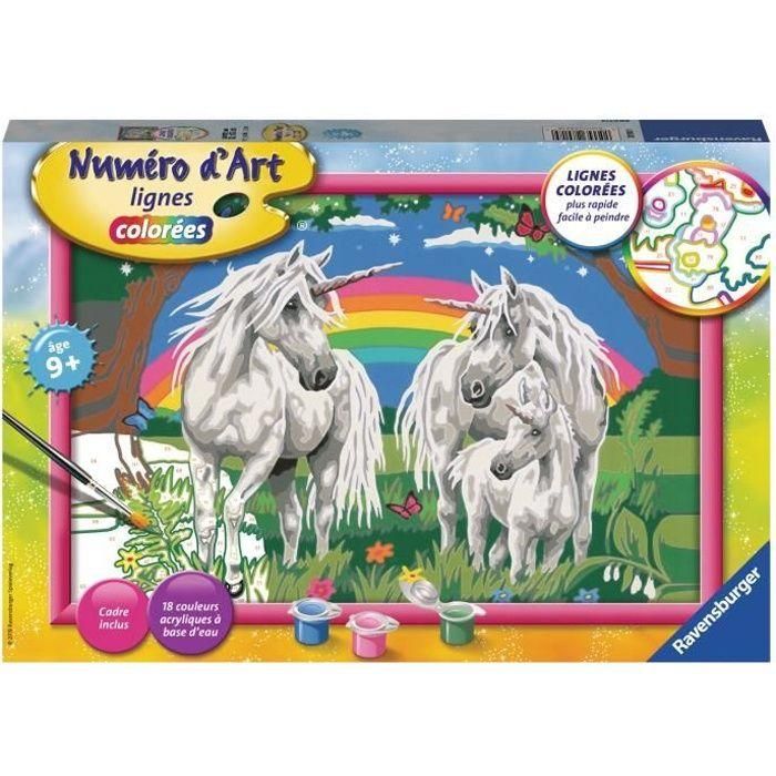 Ravensburger Número de arte grande: En la tierra de los unicornios, juego de pintura para niños de 9+ años 0 Ravensburger Número de arte grande: En la tierra de los unicornios, juego de pintura para niños de 9+ años 0