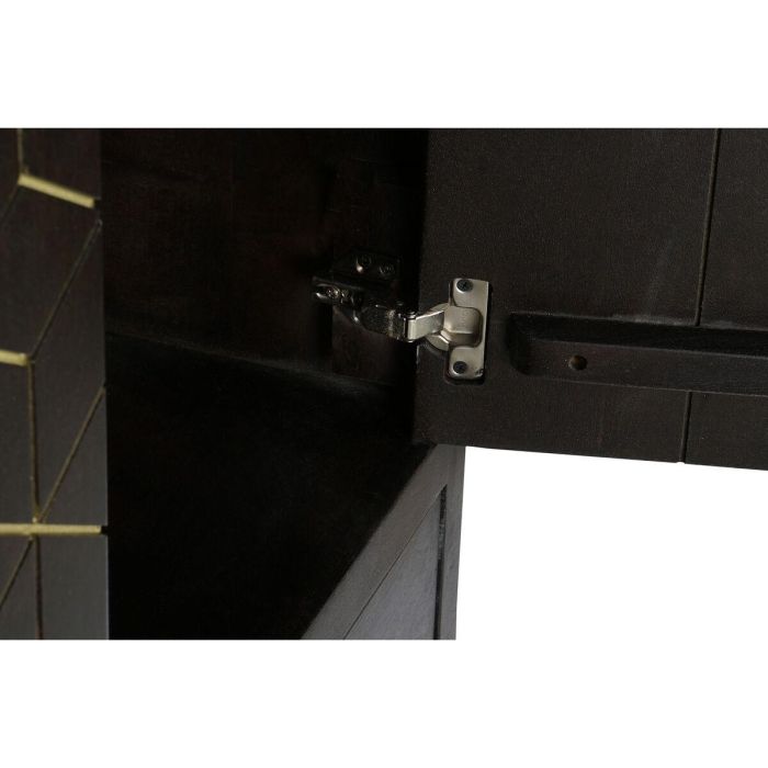 DKD Home Decor Armario Moderno Marrón Oscuro Dorado 100x40x175 cm de Acacia y Metal con 2 Puertas y 2 Cajones 9