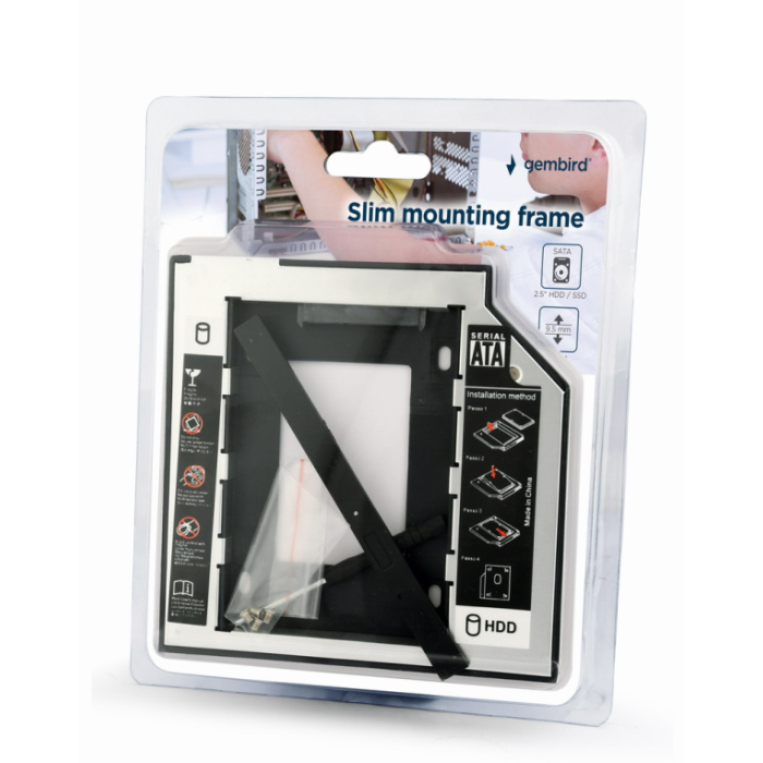 Gembird MF-95-01 Panel Bahía Disco Duro 13,3 cm (5.25") Panel de Control para HDD 2.5" Gembird MF-95-01 Panel Bahía Disco Duro 13,3 cm (5.25") Panel de Control para HDD 2.5"