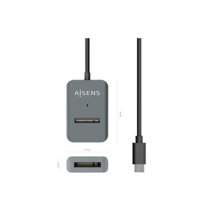 AISENS - USB-C DOCK M.2 (NGFF) ASUC-M2D012-GR SATA/NVME A USB3.1 GEN2, GRIS 3 AISENS - USB-C DOCK M.2 (NGFF) ASUC-M2D012-GR SATA/NVME A USB3.1 GEN2, GRIS 3