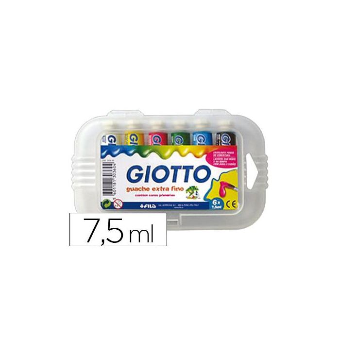 Tempera Giotto 7,5 mL Estuche 6 Colores Surtidos