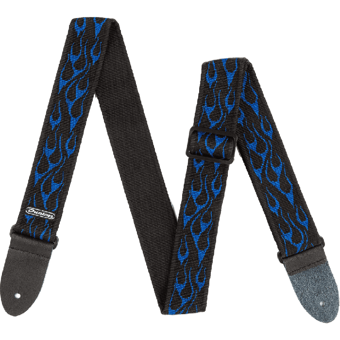 Dunlop Correa Guitarra/Bajo Jacquard Azul Flameado 0 Dunlop Correa Guitarra/Bajo Jacquard Azul Flameado 0