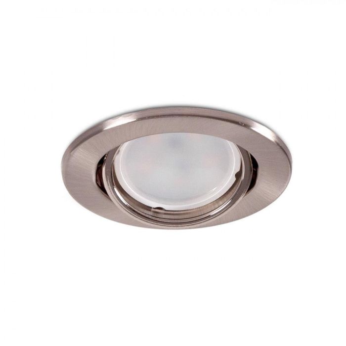 Aro Foco Downlight Circular Basculante "Vepa" Acero 90mm - Satinado 1 Aro Foco Downlight Circular Basculante "Vepa" Acero 90mm - Satinado 1