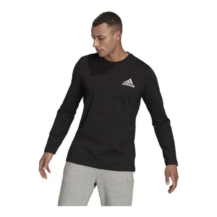 Camiseta de Manga Larga Hombre Adidas Spray Graphic Negro 5 Camiseta de Manga Larga Hombre Adidas Spray Graphic Negro 5