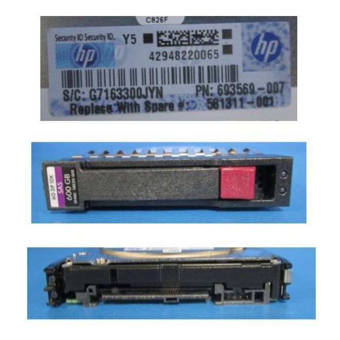 Hewlett Packard Enterprise 600GB, 6G, SAS, SFF, 10,000 rpm, dual-port 1 Hewlett Packard Enterprise 600GB, 6G, SAS, SFF, 10,000 rpm, dual-port 1