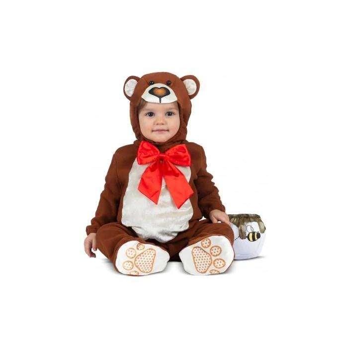 Disfraz osito de peluche gorro, lazo, body, tarrito de miel de peluche y patucos talla 7-12 m Disfraz osito de peluche gorro, lazo, body, tarrito de miel de peluche y patucos talla 7-12 m