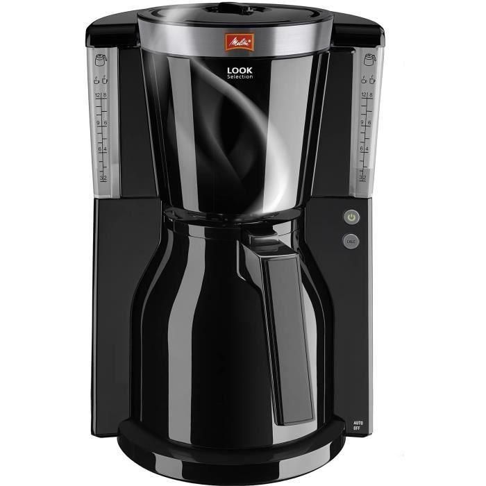 Machina de café Melitta - Mira la selección térmica IV 1011-12 Negro/acero cepillado