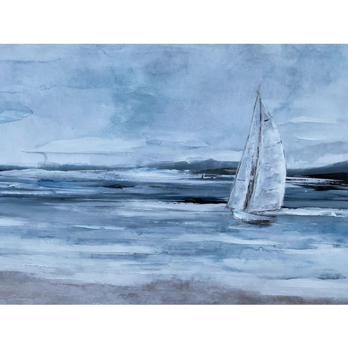 Cuadro Mediterraneo DKD Home Decor Azul Beige 2.8 x 80 x 120 cm (2 Unidades) 2