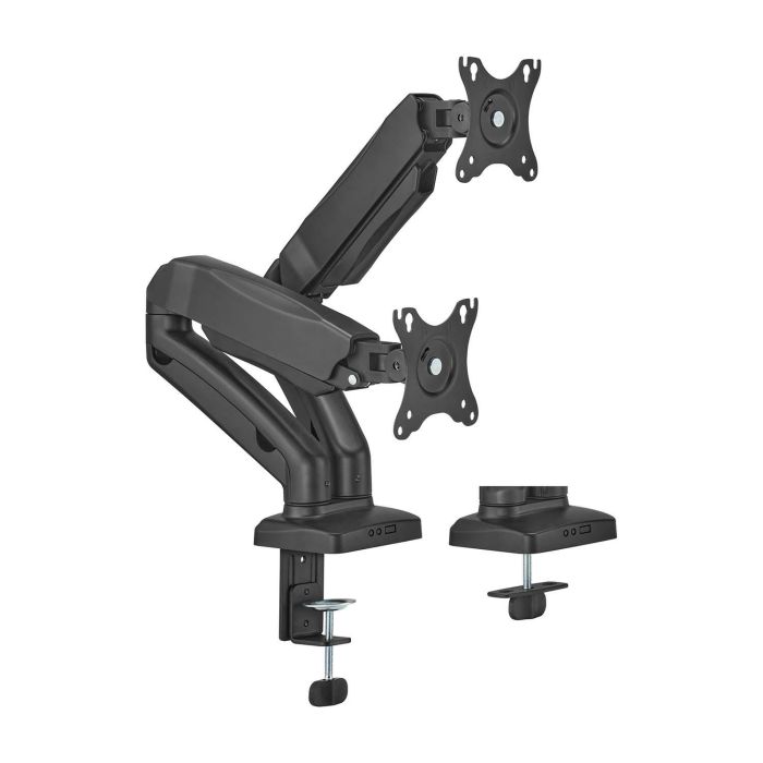 AISENS - SOPORTE DE MESA PRO CONTRAPESO GIRATORIO E INCLINABLE PARA MONITOR/TV 9KG (3 PIVOTES, 2 BRAZOS) DE 17-32, NEGRO