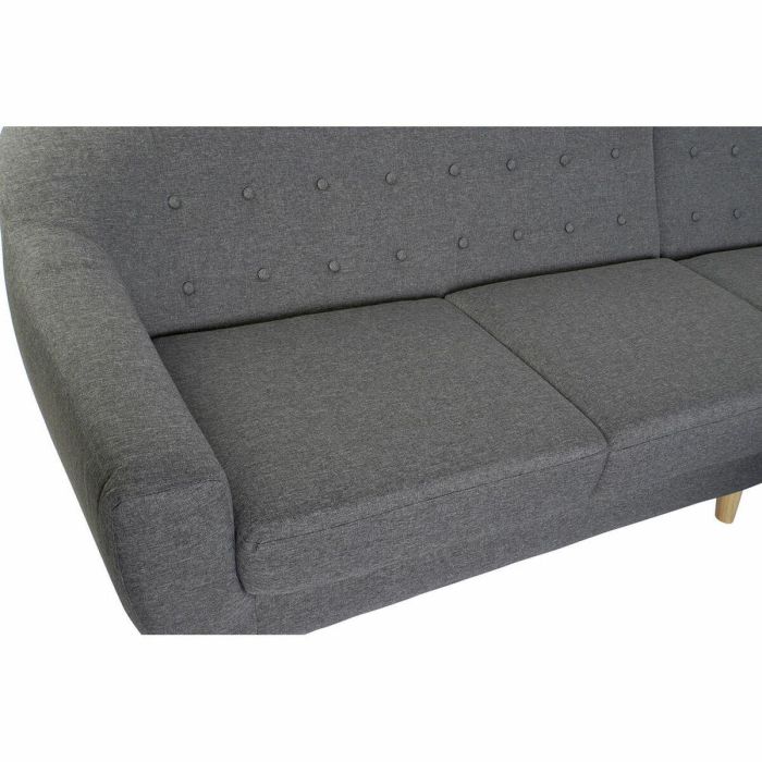 Sofa Scandi DKD Home Decor Gris Natural 144 x 84 x 230 cm 1