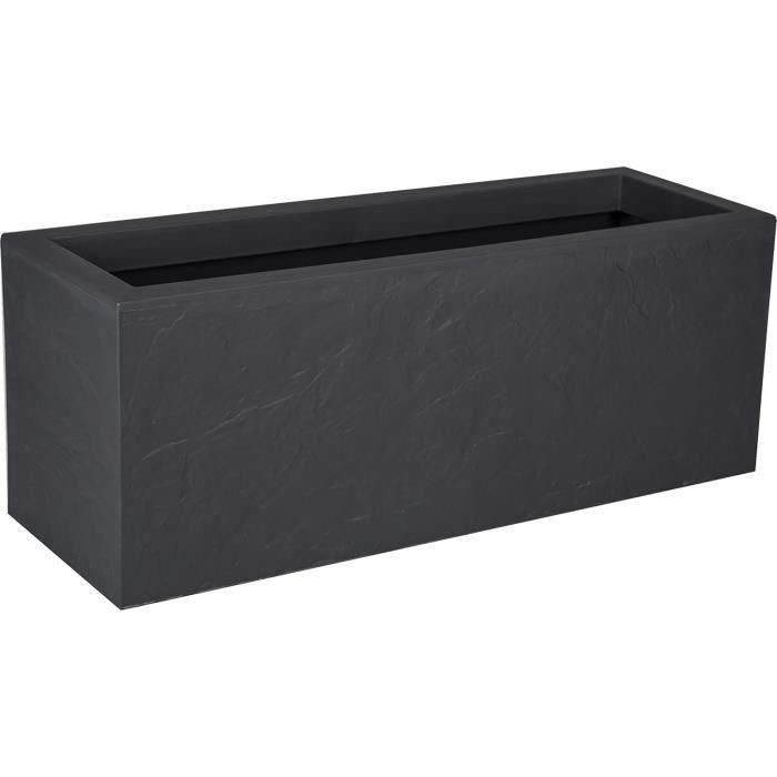 EDA JARDINERE VOLCANIA'UP 57 L - IMITITACIÓN DE LA DIELA DE PIEDRA - 79.5 x 29.5 x 29.5 cm - Antracita Gray EDA JARDINERE VOLCANIA'UP 57 L - IMITITACIÓN DE LA DIELA DE PIEDRA - 79.5 x 29.5 x 29.5 cm - Antracita Gray