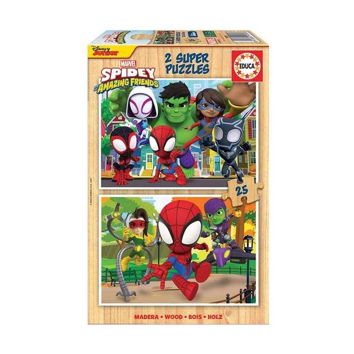 Puzzle 2x25 piezas spidey y sus increíbles amigos 4 Puzzle 2x25 piezas spidey y sus increíbles amigos 4