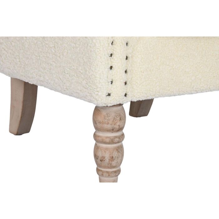 Sillón Home ESPRIT Blanco Natural Madera de caucho 73 X 65 X 87 cm 4 Sillón Home ESPRIT Blanco Natural Madera de caucho 73 X 65 X 87 cm 4