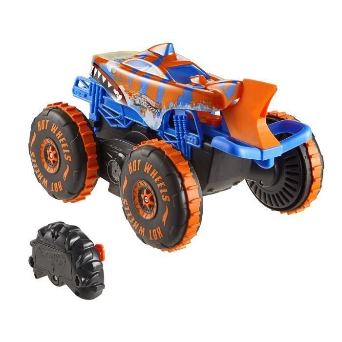 Hot Wheels Jfr39 Monster Truck Tiger Shark Escalador Teledirigido - Modo Frenético - Neumáticos Agarre - Interior/Exterior 4