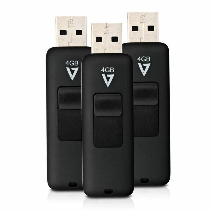 Tarjeta de Memoria Micro SD con Adaptador V7 VF24GAR-3PK-3E 4 GB Negro