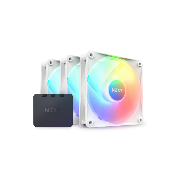 NZXT F120 Core RGB Carcasa del ordenador Ventilador 12 cm Blanco 3 pieza(s)