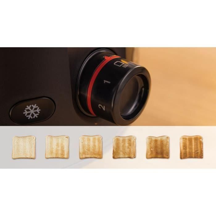 Bosch TAT2M123 MyMoment Tostadora 2 rebanadas Negra con centrado automático de pan, descongelación y recalentamiento 4 Bosch TAT2M123 MyMoment Tostadora 2 rebanadas Negra con centrado automático de pan, descongelación y recalentamiento 4