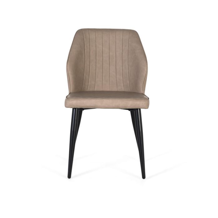 Giner Y Colomer - Lote de 2 Sillas Tapizadas Gris, Patas Acero Tubular, Modernas y Cómodas 1