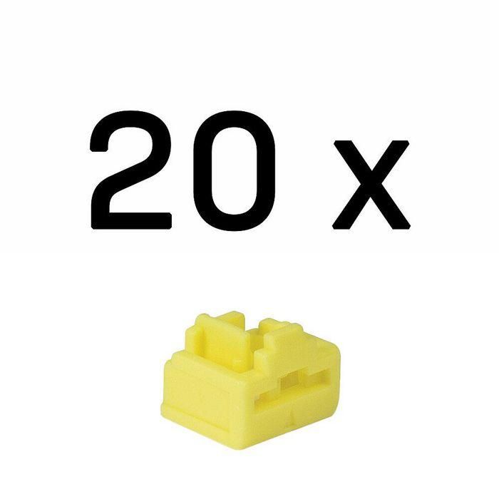 Lindy Bloqueador de Puerto RJ-45 (sin Llave) – Pack de 20, Amarillo