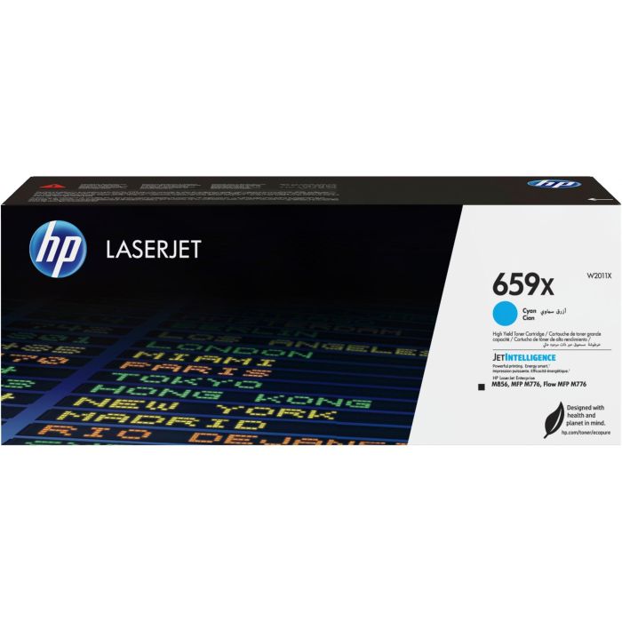 HP Toner Cian 659X para Laserjet Enterprise M856Dn, M751Dn, M776Z, M776Zs