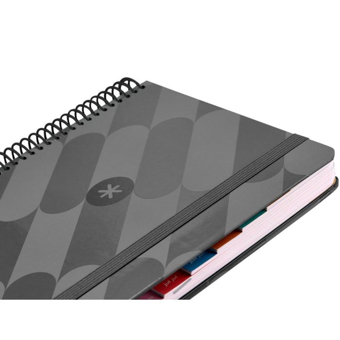 Agenda Espiral Antartik Pattern A5+ 2025 Dia Pagina Color Negro Papel 80 gr 6