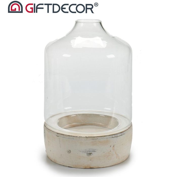 Invernadero Cristal Base Piedra Giftdecor 15X22CM (8 Unidades) 1 Invernadero Cristal Base Piedra Giftdecor 15X22CM (8 Unidades) 1