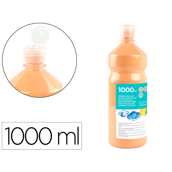 Liderpapel Tempera liquida escolar 1000 ml color carne superlavable 0 Liderpapel Tempera liquida escolar 1000 ml color carne superlavable 0