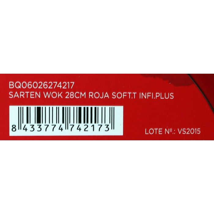 Quttin Sarten Wok 28 cm Roja Soft Touch Infinity Plus (6 Unidades) 9 Quttin Sarten Wok 28 cm Roja Soft Touch Infinity Plus (6 Unidades) 9