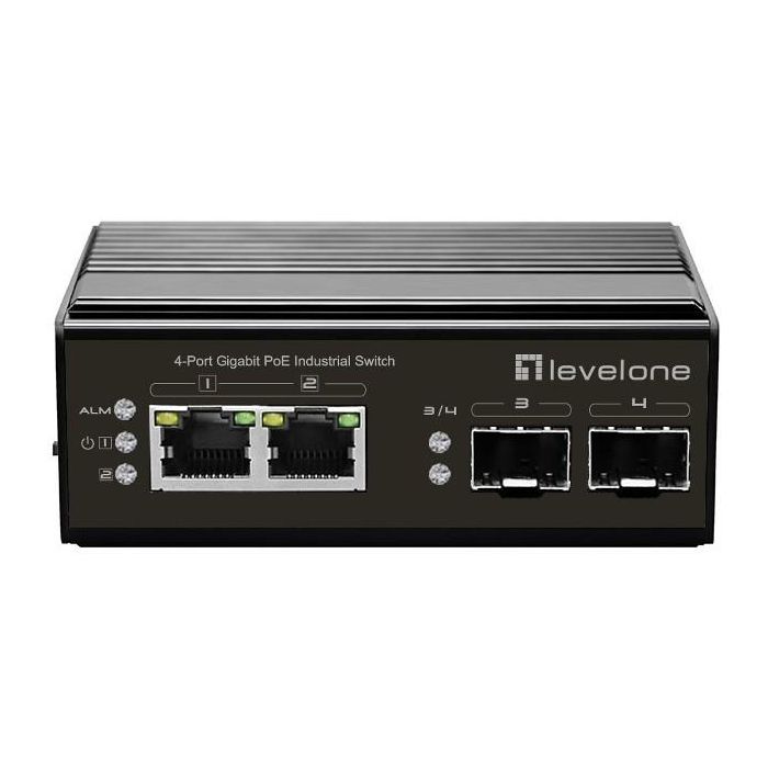 LevelOne IGP-0431 Switch no administrado, 2x GE, 2x SFP, 60W PoE+, Gigabit Ethernet, 10/100/1000, 8 Gbit/s