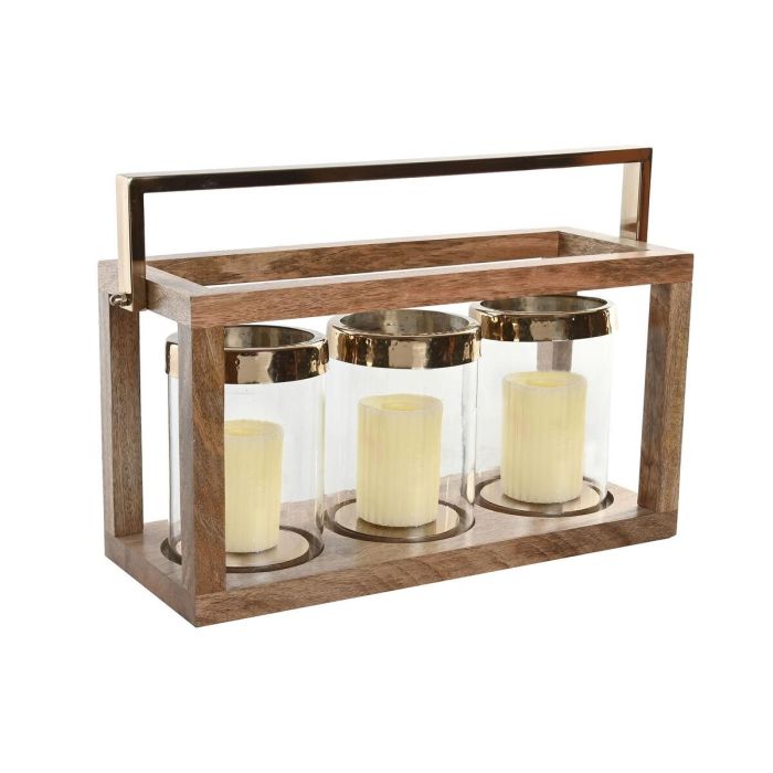 Portavela Moderno DKD Home Decor Marron 19 x 33 x 51 cm 1 Portavela Moderno DKD Home Decor Marron 19 x 33 x 51 cm 1