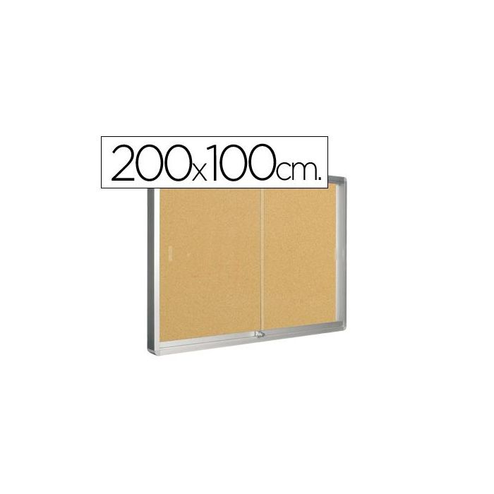 Vitrina De Anuncios Q-Connect Marco De Aluminio 1000 X 2000 mm