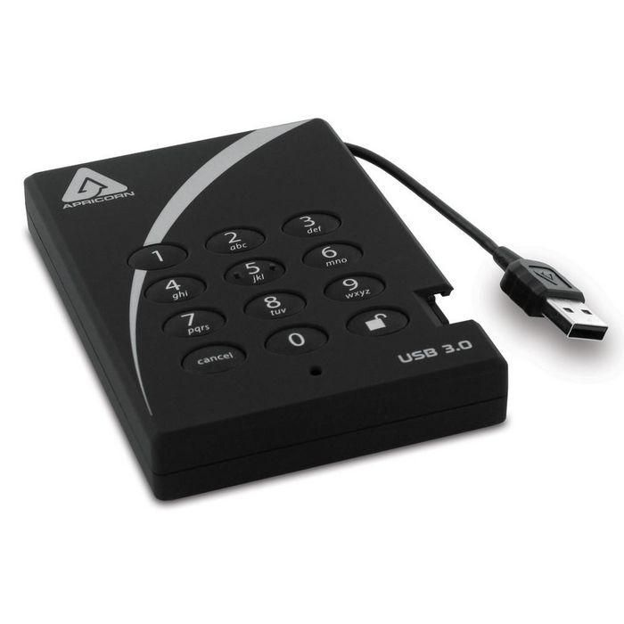 Apricorn 2TB, 5 Gbps, 8MB buffer, 5400RPM, USB 3.0 1 Apricorn 2TB, 5 Gbps, 8MB buffer, 5400RPM, USB 3.0 1