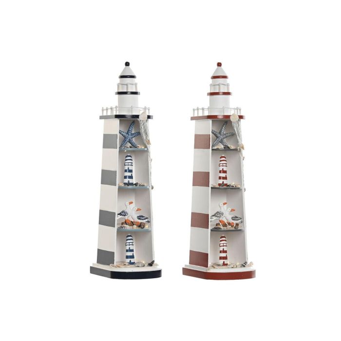 Decoracion Atlantico DKD Home Decor Azul Rojo 16 x 52 x 14 cm (2 Unidades) Decoracion Atlantico DKD Home Decor Azul Rojo 16 x 52 x 14 cm (2 Unidades)