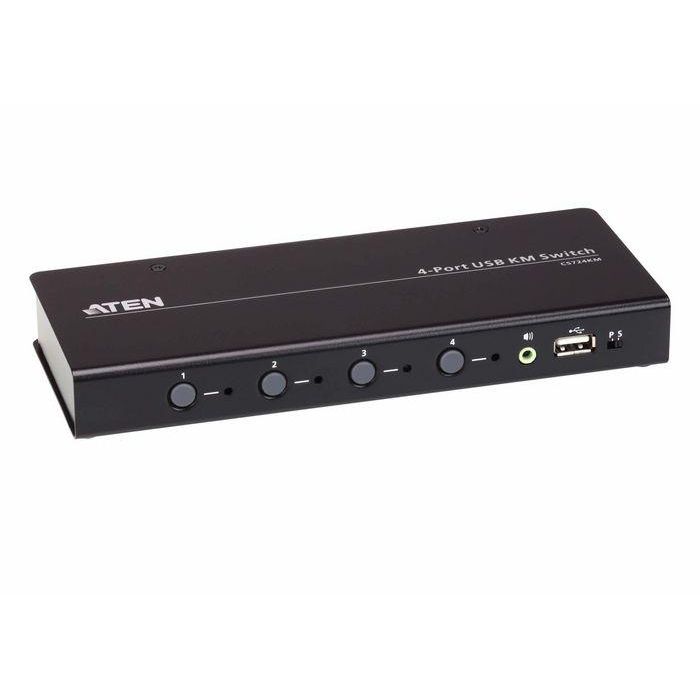 Aten Switch KM USB 4 Puertos CS724KM - Controla hasta 4 Computadoras con 1 Teclado y Ratón, Daisy Chain hasta 8 3