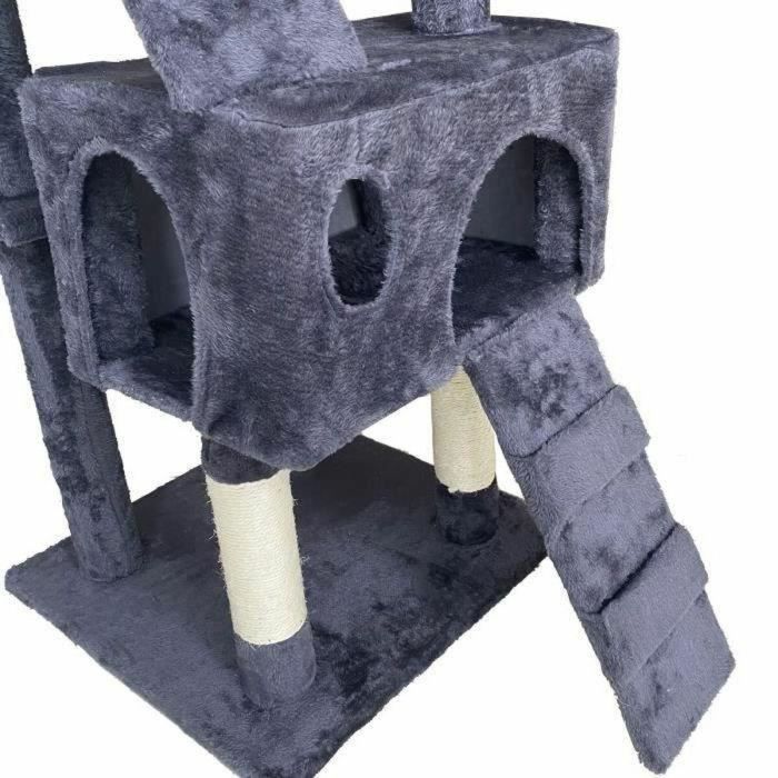 Árbol para gatos BILLY 170 cm - Poste rascador + 2 Cabinas - Gris 1 Árbol para gatos BILLY 170 cm - Poste rascador + 2 Cabinas - Gris 1