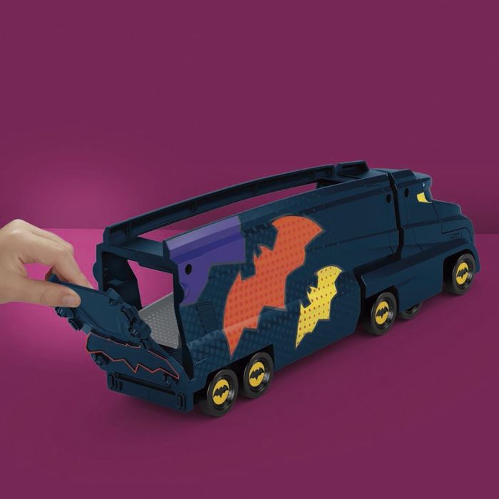 Fisher-Price Hmx07 Batwheels Camión Transportador Bat-Big Rig DC, almacena 7 vehículos 1:55, incluye Batmobile Bam diecast 4 Fisher-Price Hmx07 Batwheels Camión Transportador Bat-Big Rig DC, almacena 7 vehículos 1:55, incluye Batmobile Bam diecast 4