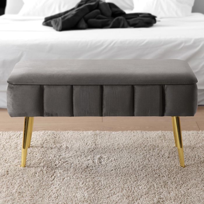 Pie De Cama Sogno Gris Versa 37X42CM 1 Pie De Cama Sogno Gris Versa 37X42CM 1
