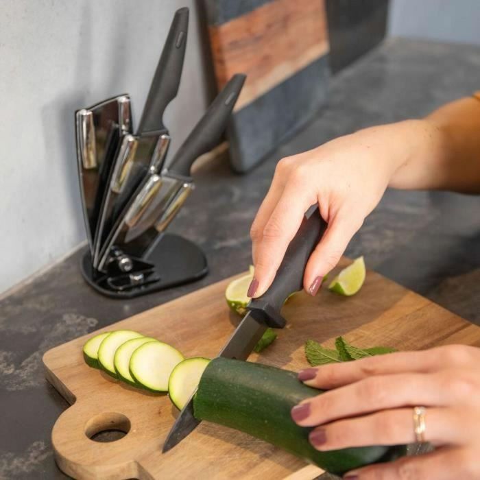 Livoo MEC135N Bloque de 3 Cuchillos con Soporte - Hoja de Cerámica - 7.5 / 10 / 12.5 cm - Apto para Lavavajillas 2