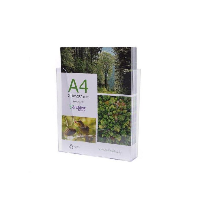 Archivo 2000 Portafolletos Mural Premium Espesor 3 mm Din A4 Vertical 55x235x240 mm