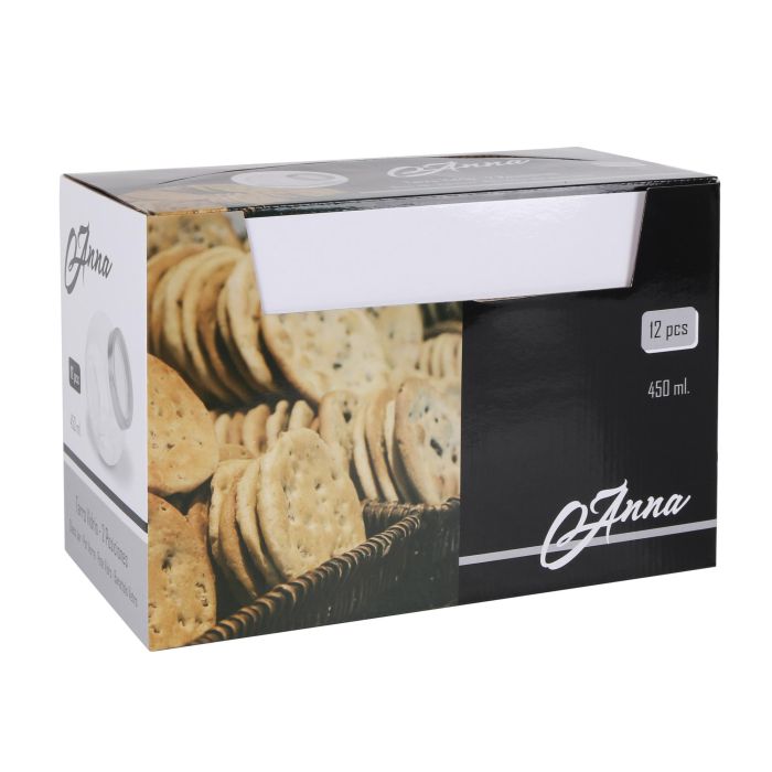 Anna Tarro de Vidrio con 2 Posiciones, 450 ml - Dimensiones: 8x10x10 cm (24 Unidades) 4