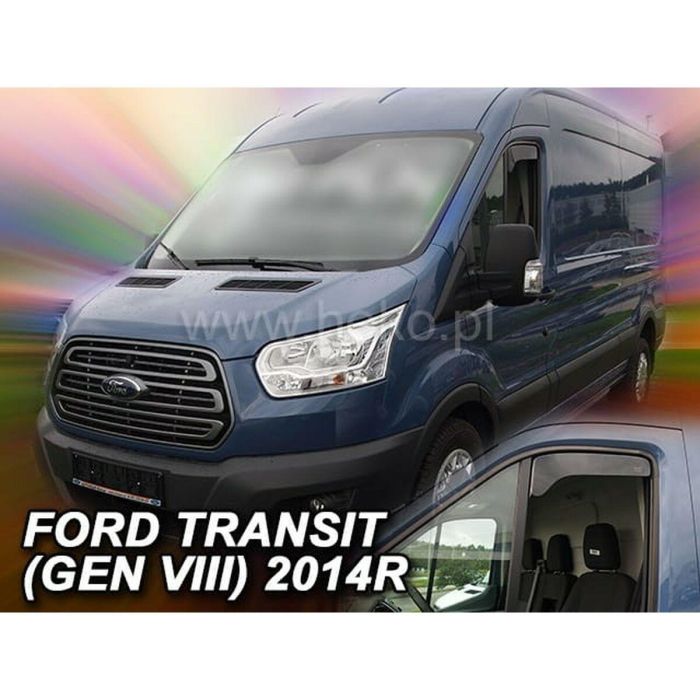 Heko HO15309 Deflectores Frontales Estrechos y Convexos para Ford Transit Gen VIII Corto 2013, Plexiglás Humo Transparente, 7.5cm 1 Heko HO15309 Deflectores Frontales Estrechos y Convexos para Ford Transit Gen VIII Corto 2013, Plexiglás Humo Transparente, 7.5cm 1
