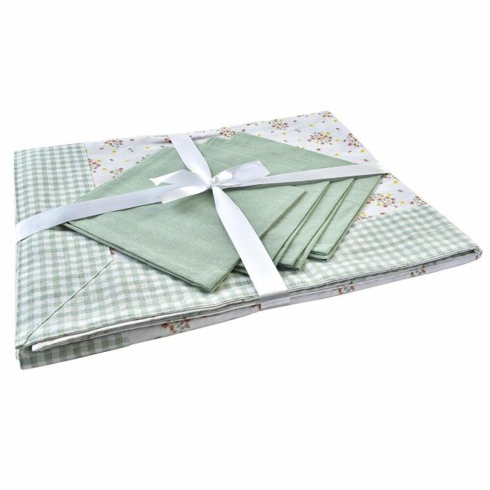 Mantel Shabby DKD Home Decor Verde 150 x 0.5 x 150 cm Set de 5 Mantel Shabby DKD Home Decor Verde 150 x 0.5 x 150 cm Set de 5