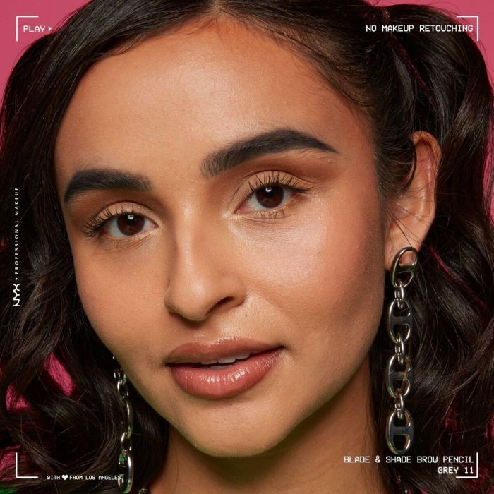 NYX PROFESSIONAL MAKE UP BLADE & SHADE NANO lápiz de cejas #11-Grey 5 NYX PROFESSIONAL MAKE UP BLADE & SHADE NANO lápiz de cejas #11-Grey 5