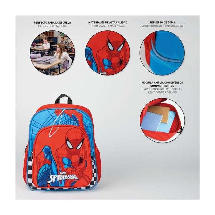 Mochila Escolar Spider-Man Rojo 40 x 37 x 30 cm 3