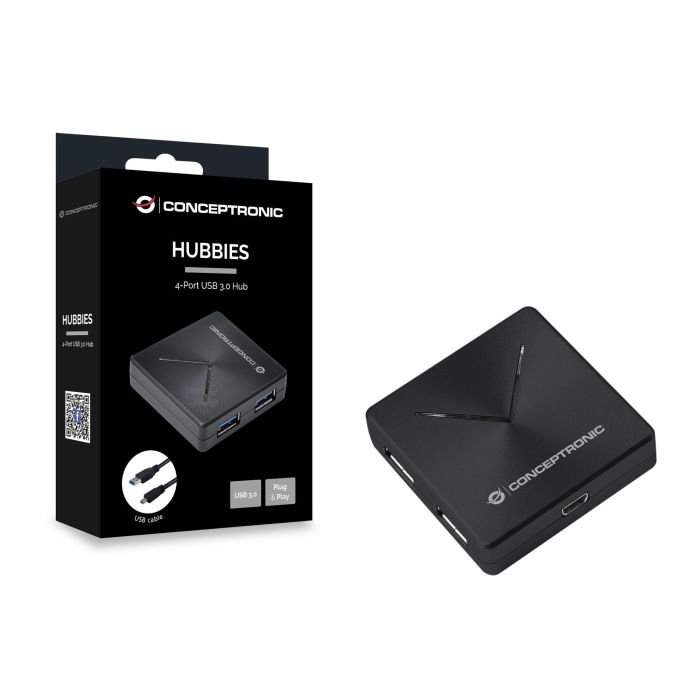 Hub Usb 3.0 Conceptronic Hubbies02B 4 4 Hub Usb 3.0 Conceptronic Hubbies02B 4 4